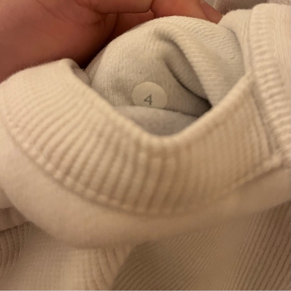 Lululemon Scuba Full-Zip Hoodie White and Gray (size 4) - Picture 3 of 3